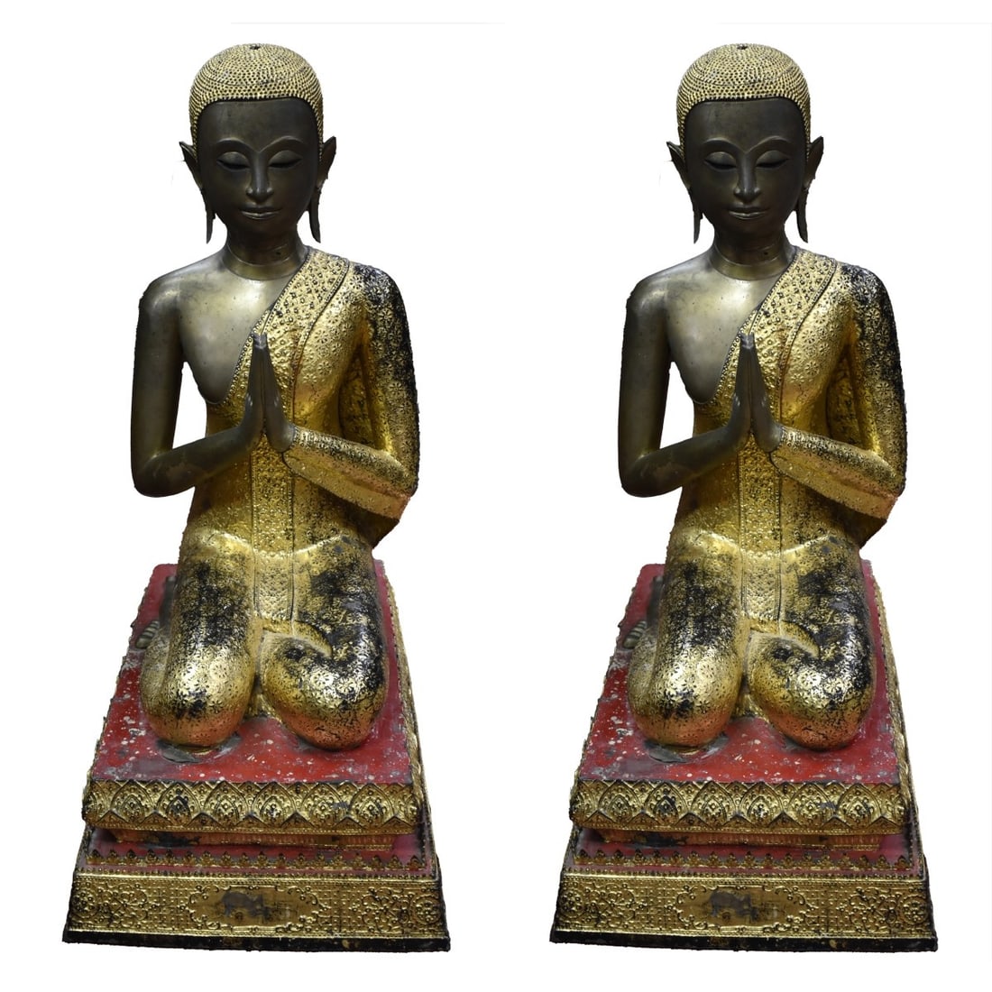 Pair of Life Size Thai Bronze Sculptures (1 of 9)