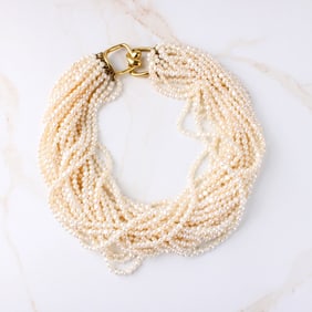Pearl and 18K Necklace