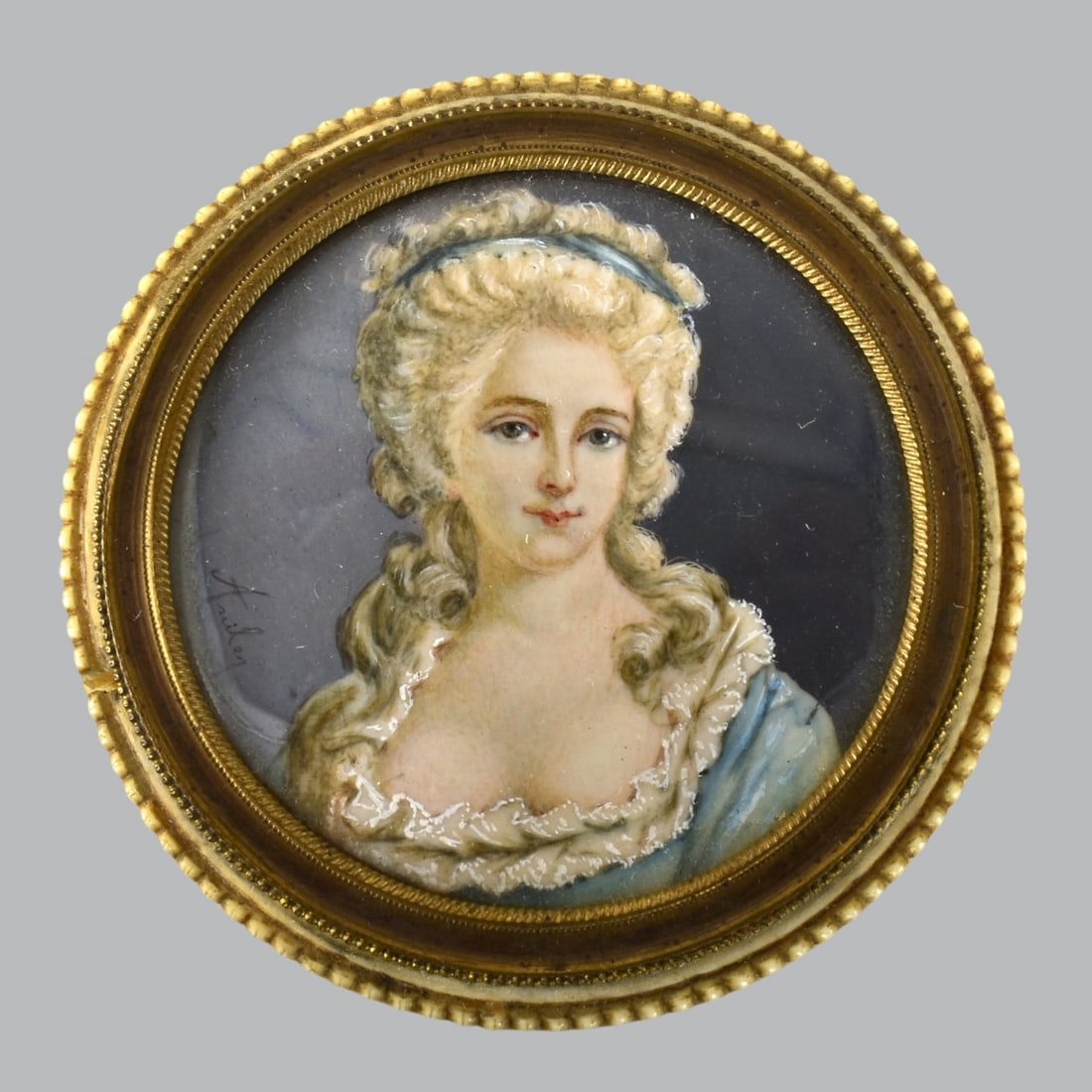 19th C. French Miniature Box w/ 14K Bezel (1 of 5)