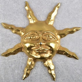 Gilt Bronze Sun Face