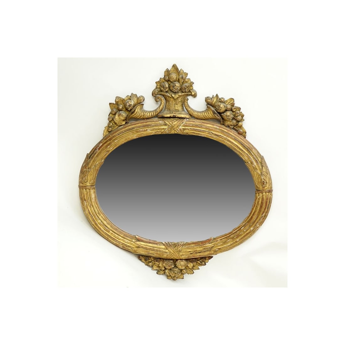 19th C French Louis XVI Style Carved Mirror (1 of 3)