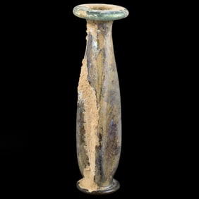Roman Glass Alabastron Bottle