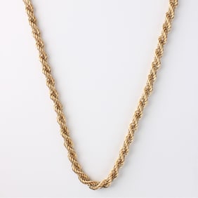 14K Rope Link Necklace