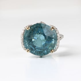 GIA Paraiba, Diamond and 18K Ring