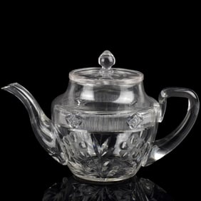 Antique Sinclaire Cut Glass Teapot