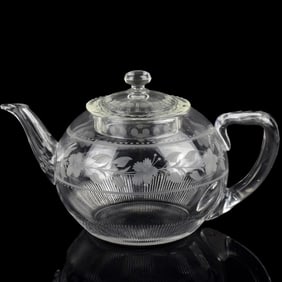 Antique Sinclaire Cut Glass Teapot