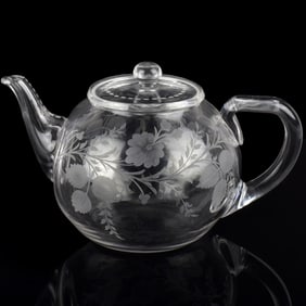 Antique Sinclaire Cut Glass Teapot