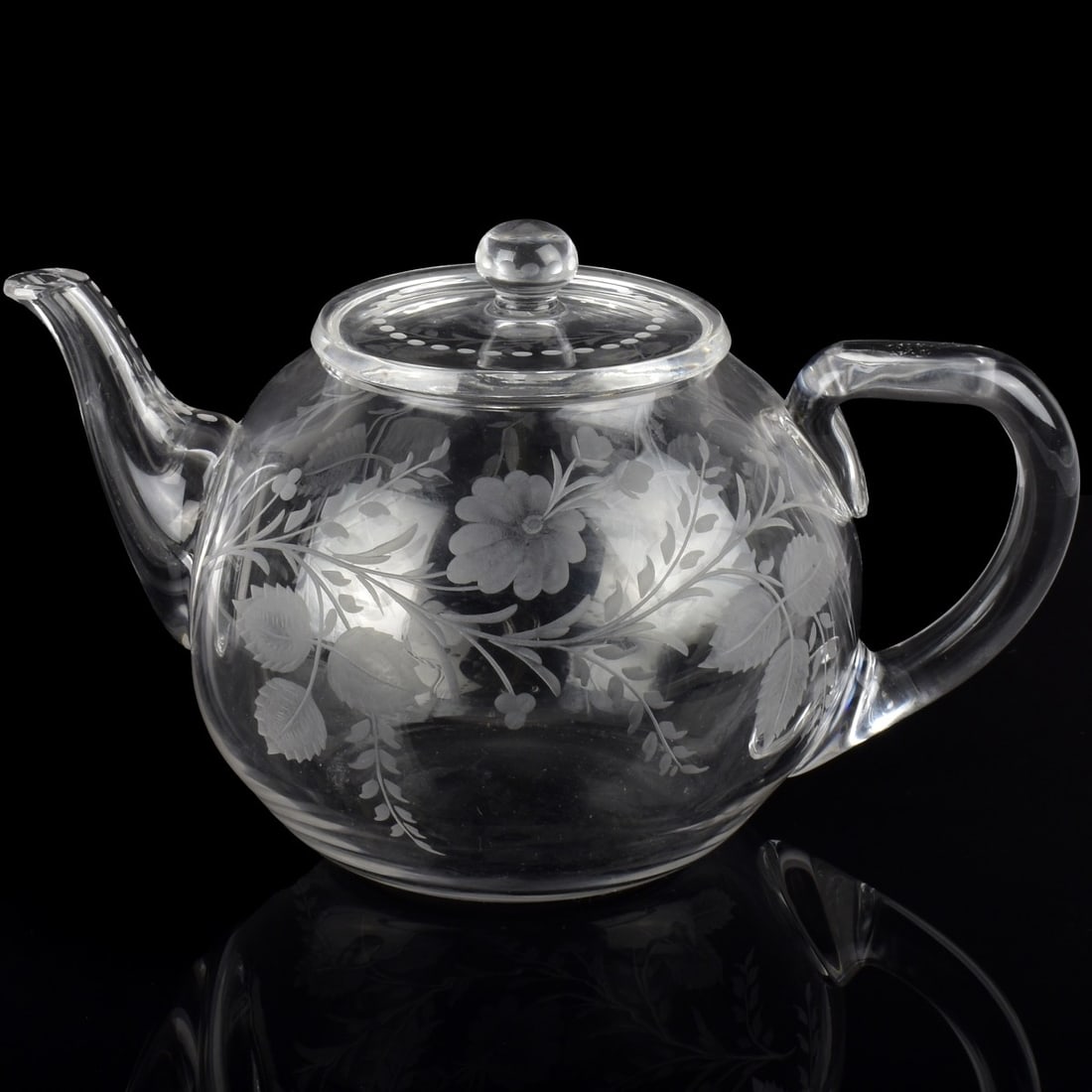 Antique Sinclaire Cut Glass Teapot (1 of 9)