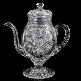 Antique Cut Glass Teapot