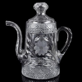 Antique Cut Glass Teapot