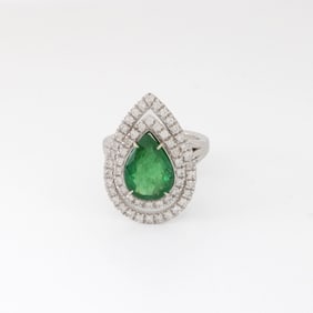 GIA Tsavorite, Diamond and 14K Ring