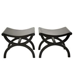 Hollywood Regency Style Ottoman-Benches