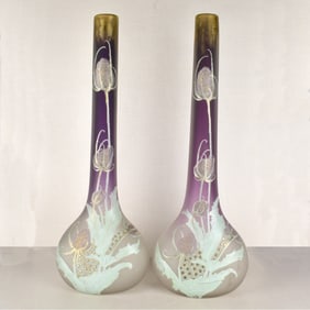 Art Nouveau Legras Mont Joye Vases