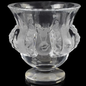 Lalique France Crystal "Dampierre" Vase