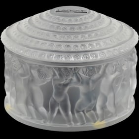 Lalique France Crystal "Enffants" Box
