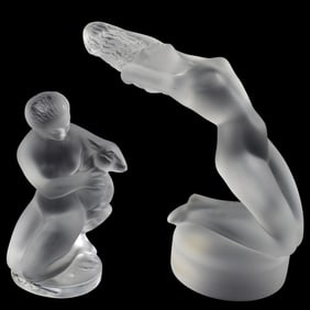 Lalique France Semi-nude Sculptures