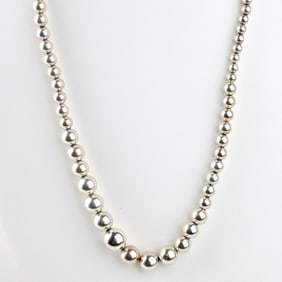 Silver Bead Necklace