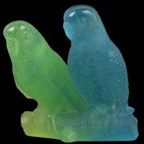 Daum France Pate-de-Verre Love Birds