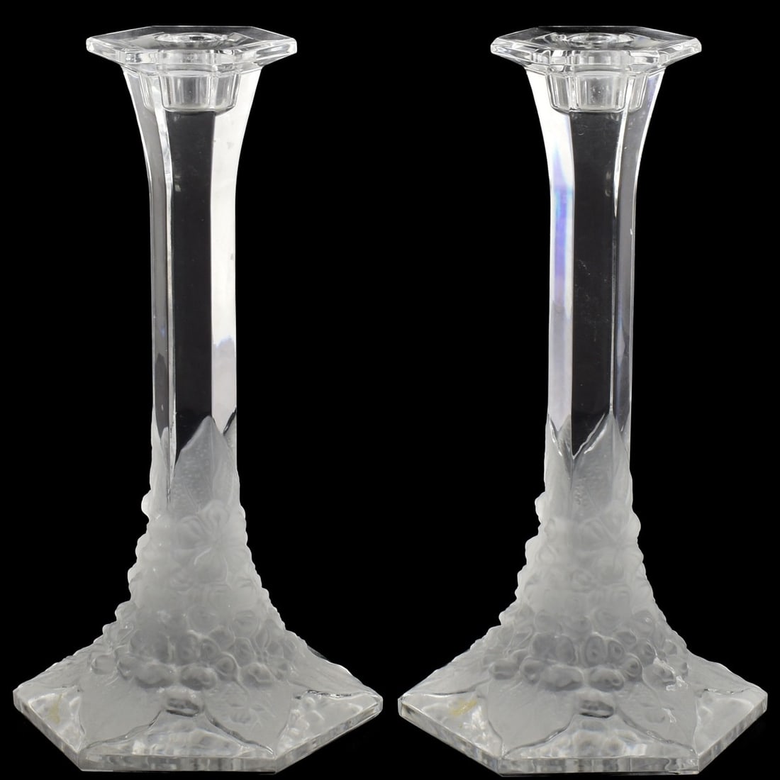 Val St Lambert Cut Crystal Candle Holders (1 of 6)