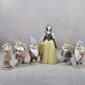Lladro Spain Snow White and Dwarfs