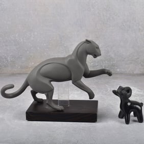 Lladro Spain "Lucha" Black Panther