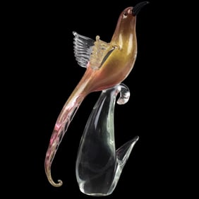Vetri De Murano Formia Art Glass Bird