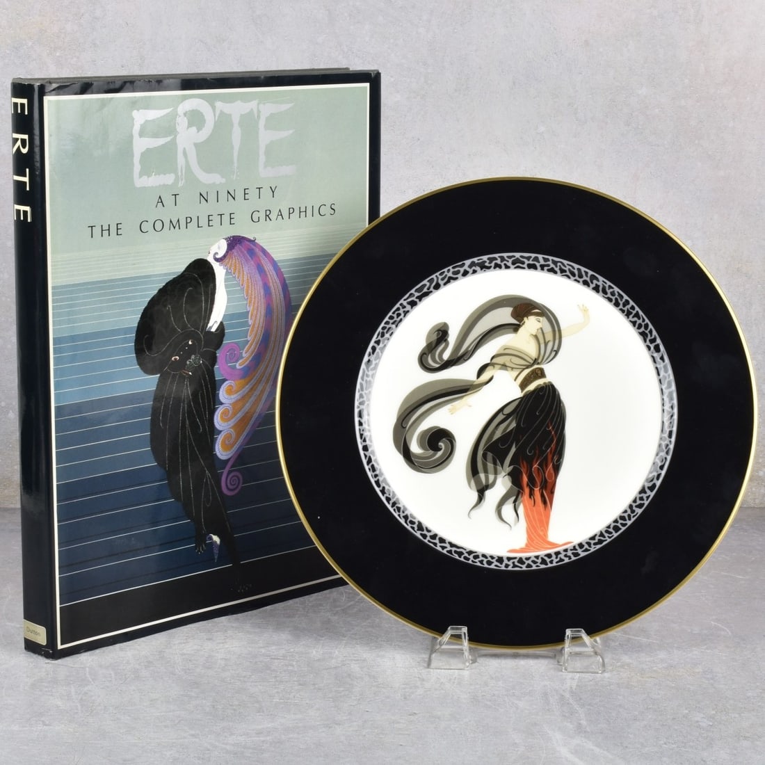 Romain (Erte) De Tirtoff, Russian (1892-1990): Romain (Erte) De Tirtoff, Russian (1892-1990) "ERTE AT NINETY THE COMPLETE GRAPHICS", Published by E. P. Dutton. ISBN: 0-525-93258-5. Includes colored and black and white images of Erte's work. Hardco