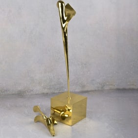 Ben Avivi Zion Abstract Gold Plated Bronze