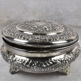 Burmese Repousse Silver Box