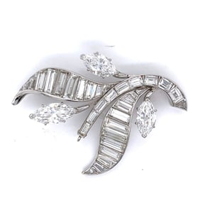 VCA Diamond and Platinum Brooch