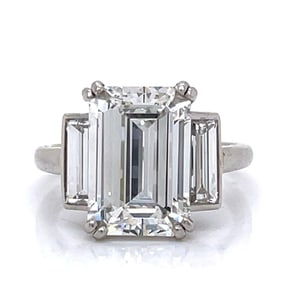 GIA Diamond and Platinum Ring