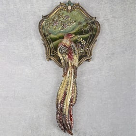 Jay Strongwater Peacock Hand Mirror