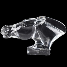 Baccarat Crystal Horse Head Sculpture