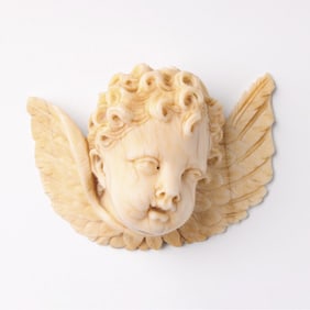 Antique Cherub Carving