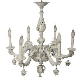 Vintage Capodimonte Porcelain Chandelier