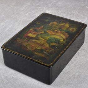 Vintage Russian Paper Mache Box
