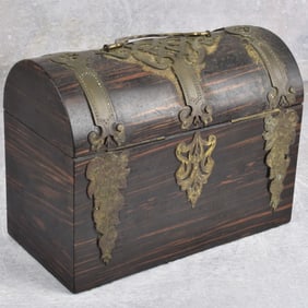 Antique Gothic Revival Casket Box