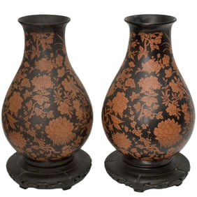 Pair of Large Resin Vases