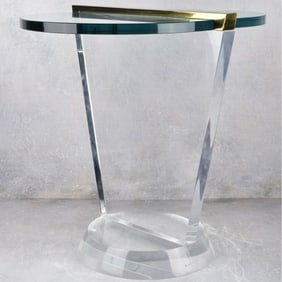 Les Prismatique Lucite-Glass Table