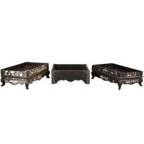 Antique Asian Carved Wood Stands
