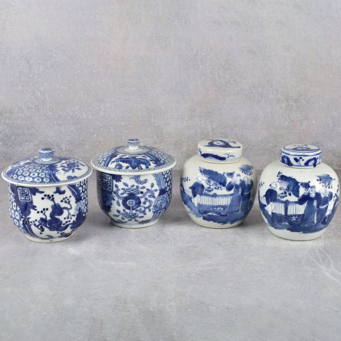 Vintage Chinese Blue and White Porcelain Jars (1 of 9)