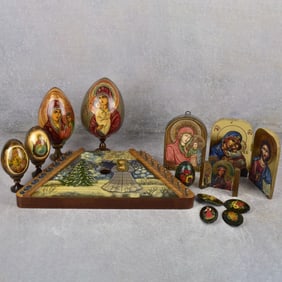 Russian Lacquer Paper Mache Items