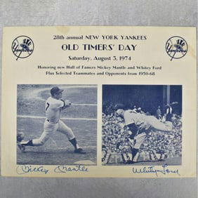 JSA Mickey Mantle-Whitey Ford Photograph