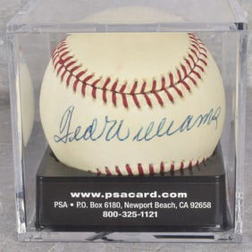 Ted Williams Autographed Baseball