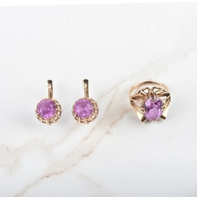 Topaz and 14K Ring and Earrings