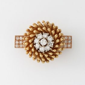 Diamond and 14K Pin