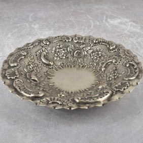 19th Century German 800 Silver Dish