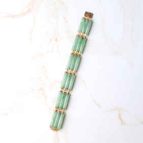 Jade and 14K Bracelet
