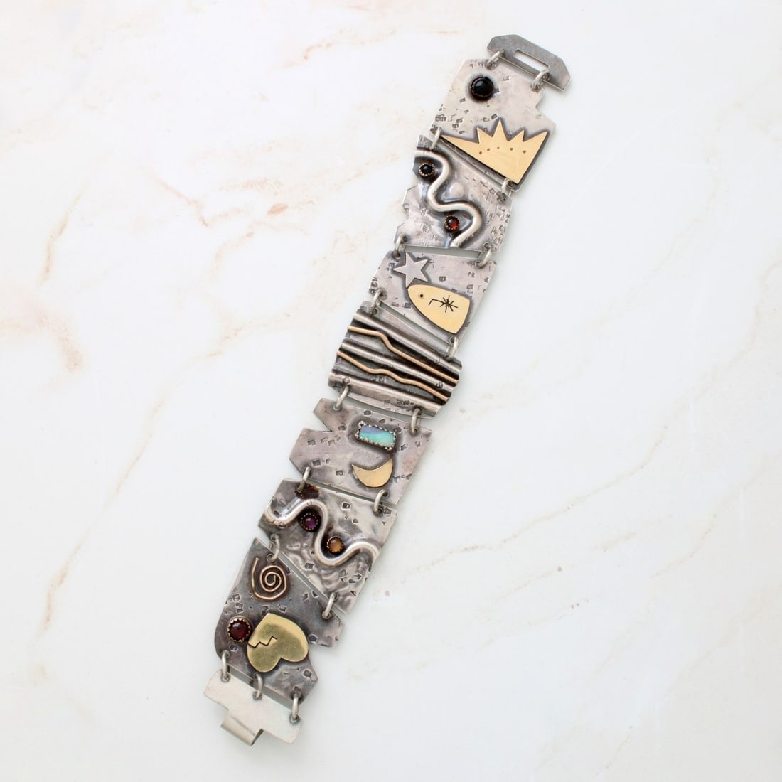 Gemstone, 14K and Silver Bracelet (1 of 3)