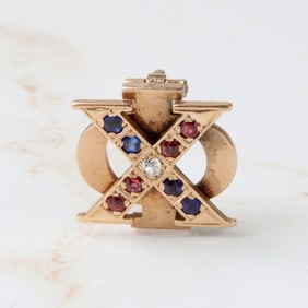 Gemstone and 14K Pin